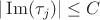 $|\operatorname{Im}(\tau_j)|\le  C$