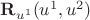 $\mathbf R_{u^1}(u^1, u^2)$