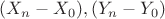 $(X_n -X_0), (Y_n -Y_0) $