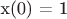 x(0) = 1