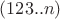 $(1 2 3 .. n)$