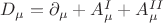 $D_\mu=\partial_\mu+A^I_\mu+A^{II}_\mu$