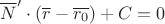 $\overline{N}'\cdot(\overline{r}-\overline{r_0})+C=0$