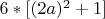 $6*[(2a)^2+1]$