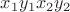 $x_{1}y_{1}x_{2}y_{2}$