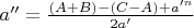 $a'' = \frac{(A+B) - (C-A) + a'^n}{2a'}$