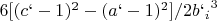 $ 6[(c`-1)^2-(a`-1)^2]/{2b`_i}^3$