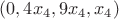 $(0, 4x_4, 9x_4, x_4)$