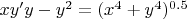 $ xy'y-y^2 = (x^4+y^4)^{0.5} $