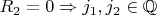 $R_2=0\Rightarrow j_1,j_2\in\mathbb{Q}$