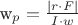 w_p=\frac{|r \cdot F|}{I\cdot w} w_p=\frac{|r \cdot F|}{I\cdot w}