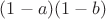 $(1-a)(1-b)$