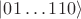 $\left|01\dots110\right>$