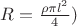 $R=\frac{\rho{\pi}{l^2}}{4})$