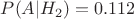 $P(A|H_2) = 0.112$