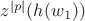$z^{|p|}(h(w_1))$ $z^{|p|}(h(w_1))$