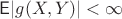 $\mathsf{E}|g(X,Y)|<\infty$