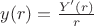$y(r)=\frac{Y'(r)}{r}$