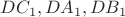 $DC_1, DA_1, DB_1$