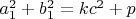 $a_1^2+b_1^2=kc^2+p$