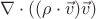 $$\nabla \cdot ((\rho\cdot\vec{v})\vec{v})$$