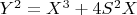 $Y^2=X^3+4S^2{X}$