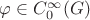 $\varphi \in C_0^\infty(G)$