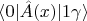 $\langle 0|\hat A(x)|1\gamma\rangle$