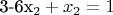 3-6x_2+x_2=1