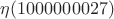 $\eta(1000000027)$