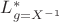$L_{g = X^{-1}}^*$