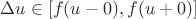 $\Delta u \in [f(u-0), f(u+0)]$