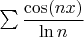 $\sum\dfrac{\cos(nx)}{\ln n}$