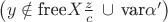 $\left( y \notin \text{free} X\frac{z}{c}\, \cup \, \text{var}\alpha' \right)$