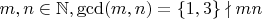 $m,n\in\mathbb N, \gcd(m,n)=\{1, 3\}\nmid mn $