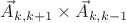 $\vec A_{k,k+1}\times \vec A_{k,k-1}$