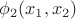 $\phi_2(x_1,x_2)$