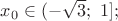 $x_0\in (-\sqrt 3;\ 1];$