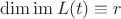 $\dim\operatorname{im}L(t)\equiv r$