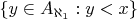 $\{y\in A_{\aleph_1}:y<x\}$