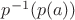 $p^{-1}(p(a))$