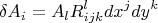 $$\delta A_i = A_l R^l_{ijk} dx^j dy^k$$