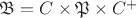 $\mathfrak{B} = C \times \mathfrak{P} \times C^{+}$