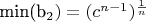 min(b_2) = (c^{n-1})^{\frac{1}{n}}