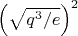 $\left(\sqrt{q^3/e}\right)^2$