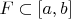 $F \subset [a, b]$