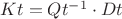 $Kt=Qt^{ -1} \cdot Dt$