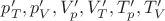 $p'_T, p'_V, V'_p, V'_T, T'_p, T'_V$