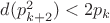 $d(p^2_{k+2})<2p_{k}$