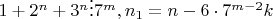 $1+2^n+3^n\vdots 7^m, n_1=n-6\cdot7^{m-2}k$